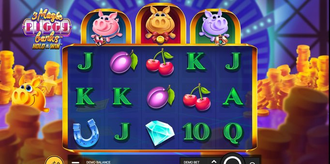 Screenshot from the New 3 Magic Piggy Banks Hold & Win Slot by Hacksaw Gaming