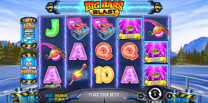 Screenshot from the New Big Bass Blast Slot by Pragmatic Play