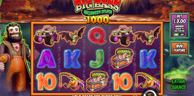 Screenshot from the New Big Bass Halloween Splash 1000 Slot by Pragmatic Play