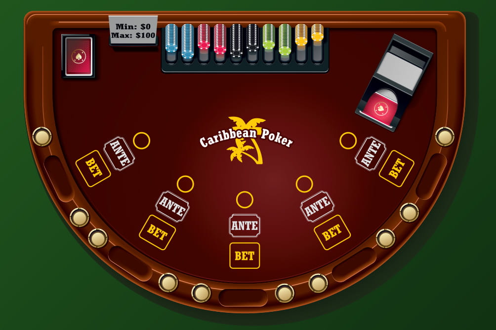 Caribbean Stud Poker Table Layout