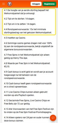 LeoVegas bonus terms showing 14 days to deposit, 14 days to wager and the 15x requirement