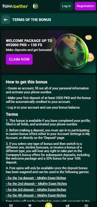 Confirming the minimum qualifying deposit for a bonus