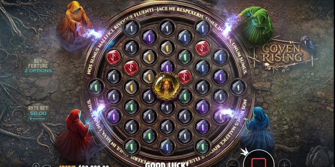 Screenshot from the New Coven Rising Slot by Pragmatic Play