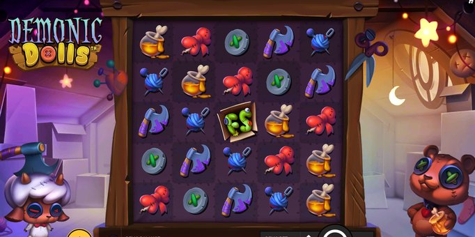Screenshot from the New Demonic Dolls Slot by Hacksaw Gaming
