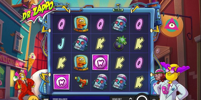 Screenshot from the New Dr Zappo Slot by Hacksaw Gaming