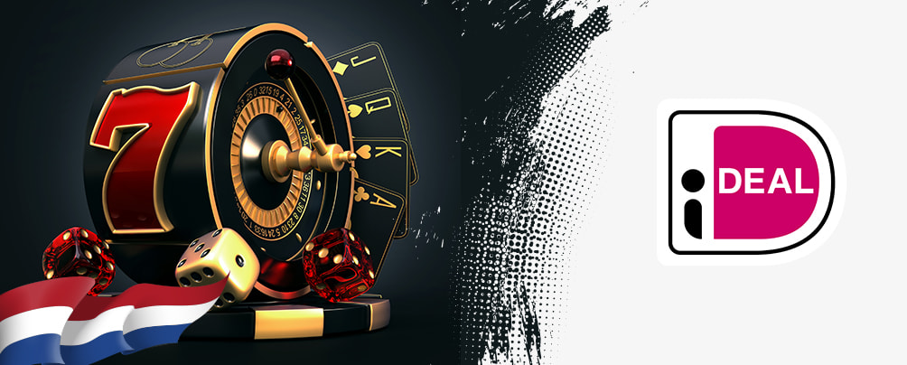Online Casino Games with the Dutch Flag and the iDEAL Logo