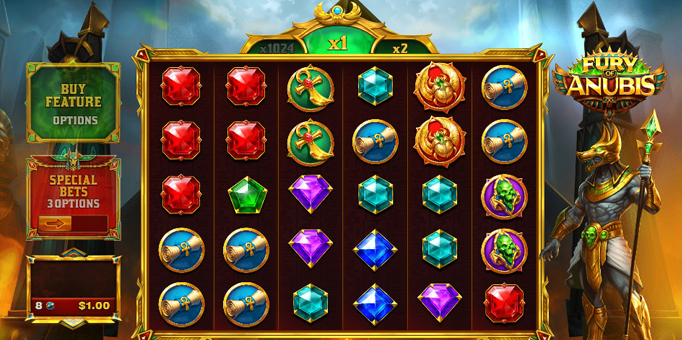 Screenshot from the Fury of Anubis Slot by Pragmatic Play