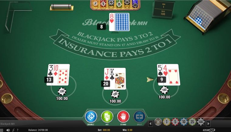 Blackjack MH Multihand Table Game