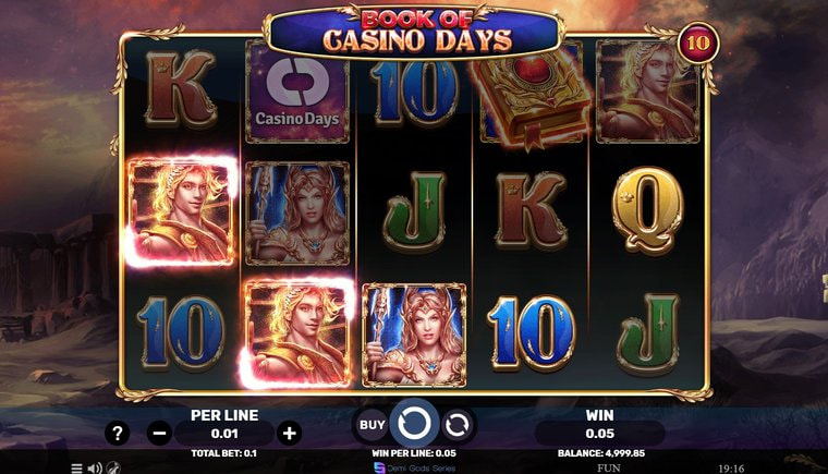 Book of Casino Days Slot at Paytm Casinos