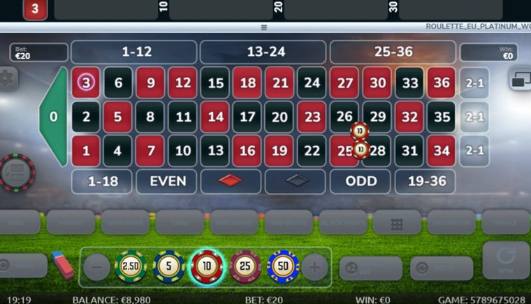 World Cup Roulette Platinum at Paytm Casinos