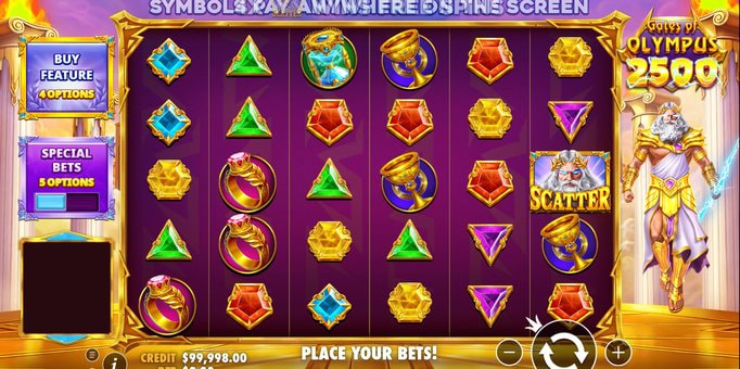 Screenshot from the New Gates of Olympus 2500 Slot by Pragmatic Play