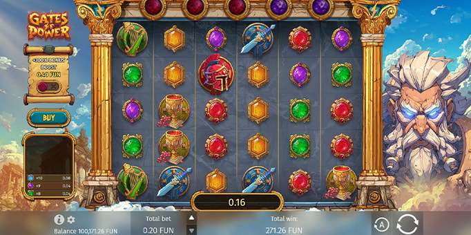 Screenshot from the new Gates of Power slot by BGaming