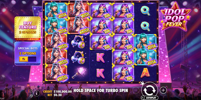 Screenshot from the new Idol Pop Fever slot by Pragmatic Play