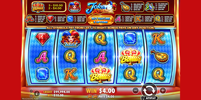 Screenshot from the New Joker's Revenge Slot by Pragmatic Play