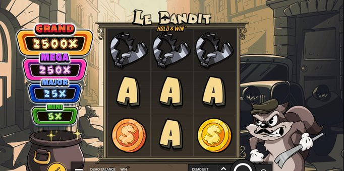 Screenshot from the New Le Bandit Hold & Win Slot by Hacksaw Gaming