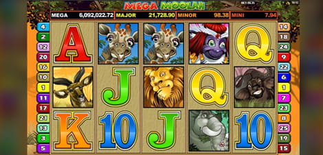 Mega Moolah Slot Symbols and Paytable