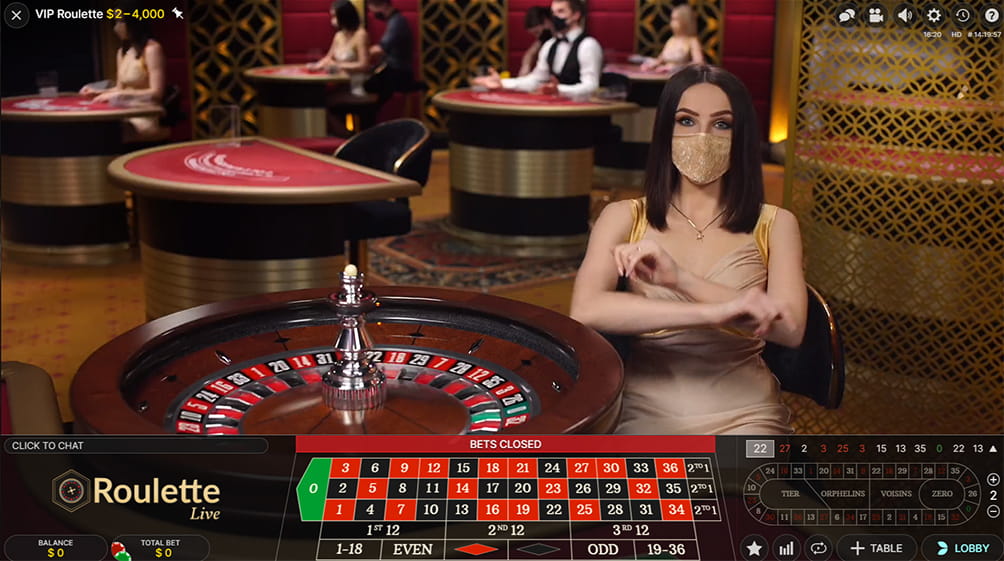 Live roulette game led by a female dealer on one of the Michigan gambling sites