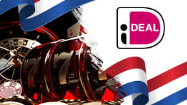 iDEAL logo, casino games and the Netherlands flag