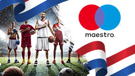 Maestro-logo, sporters en de Nederlandse vlag