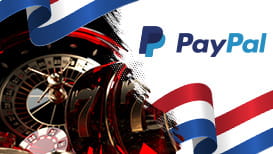PayPal logo, casino games and the Netherlands flag