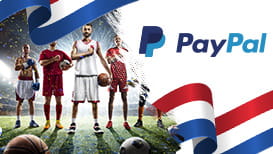 PayPal logo, athletes and the Netherlands flag