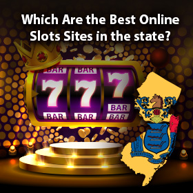 A slot machine and New Jersey's coat of arms