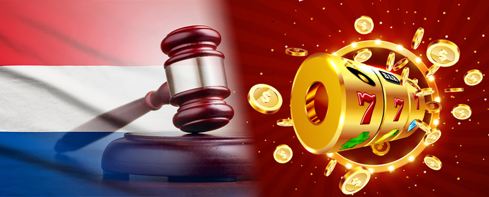 Casino Slots, Judge's Gavel, and the Netherlands Flag