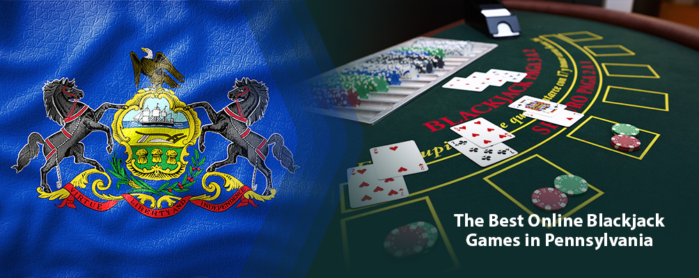 Blackjack table with Pennsylvania coat of arms
