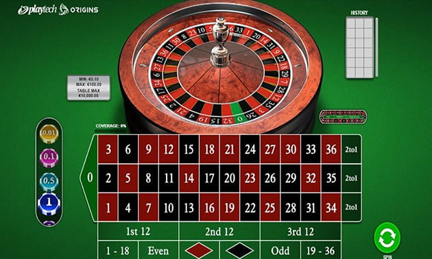 Demo of an online roulette game for players from West Virginia