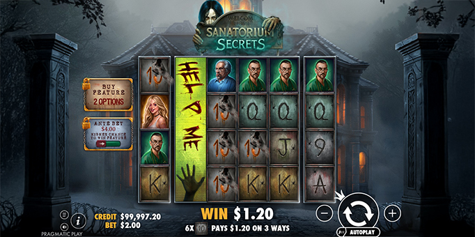 Screenshot from the New Sanatorium Secrets Slot by Pragmatic Play