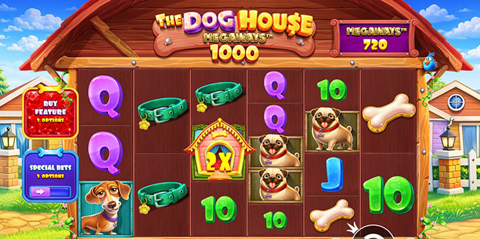 Screenshot from the New The Dog House Megaways 1000 Slot by Pragmatic Play