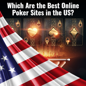 The American flag, a hand holding a smartphone, and playing cards.