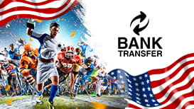 Celebrating athletes, the American flag, and the bank transfer sign