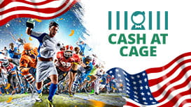 Celebrating athletes, the American flag, and the Cash at Cage logo