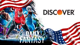 A boxer, a hockey player, and a footballer, the American flag, and the Discovery logo