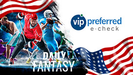 A boxer, a hockey player, and a footballer, the American flag, and the VIP Preferred logo