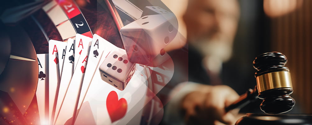 Eight aces, three dice, a roulette wheel and a judge with a gavel