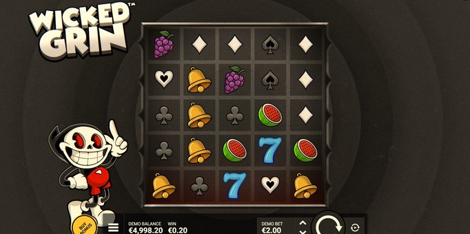 Screenshot from the New Wicked Grin Slot by Hacksaw Gaming