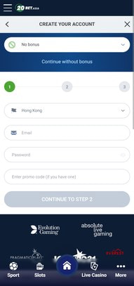 Online sic bo casino account registration and deposit