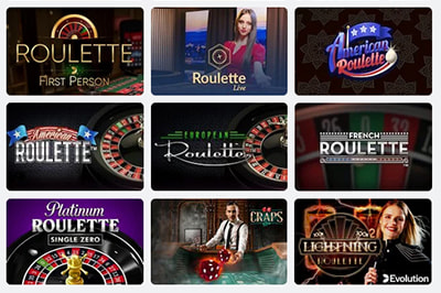 an overview of the available roulette games on the Betrivers PA site