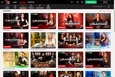 Online Blackjack Spellen bij 711 Casino