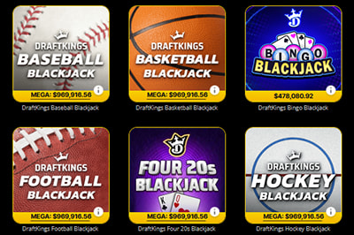 DraftKings's Online Blackjack Game Selection in West Virginia