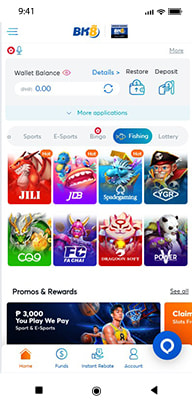 Fishing games lobby with arcade shooter titles from JILI and other developers