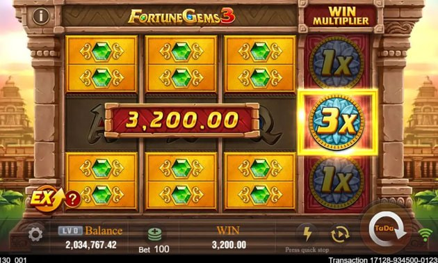 Fortune Gems 3 Demo Game Preview with Split Symbols and Multiplier Reel