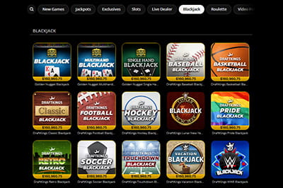 Online blackjack games at Golden Nugget in Pennsylvania