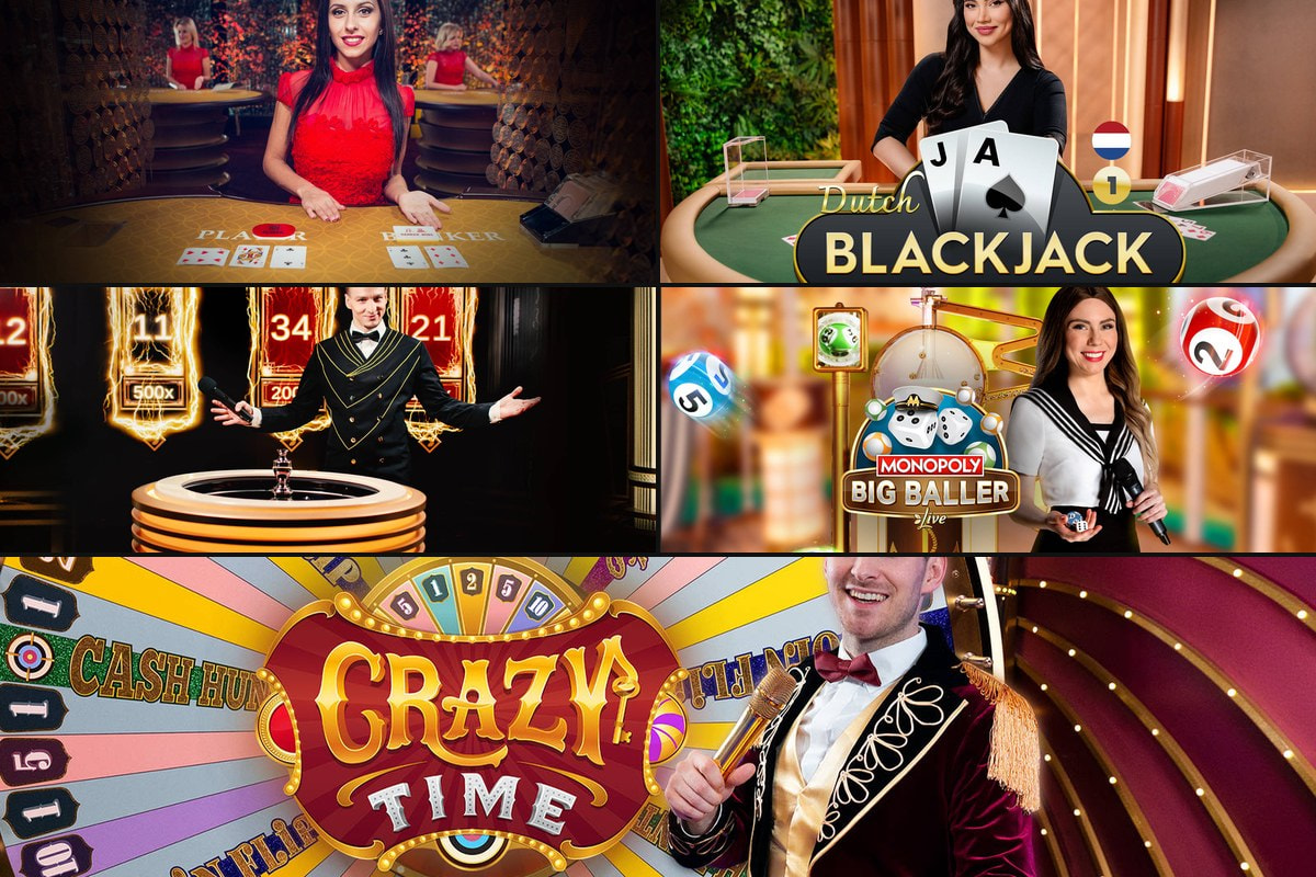 Popular live dealer games in the Netherlands: Speed Baccarat, Dutch Blackjack, Lightning Roulette, Monopoly Big Baller and Crazy Time