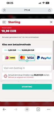 Casino Cashier with Debit Card Options Visa and Mastercard