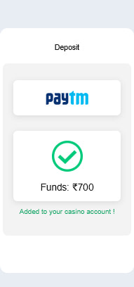 Paytm and UPI Payment Available in Casino Account