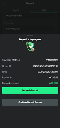 Casino Balance After Easypaisa Deposit