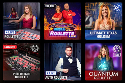 Stars Casino's online roulette games overview in Michigan